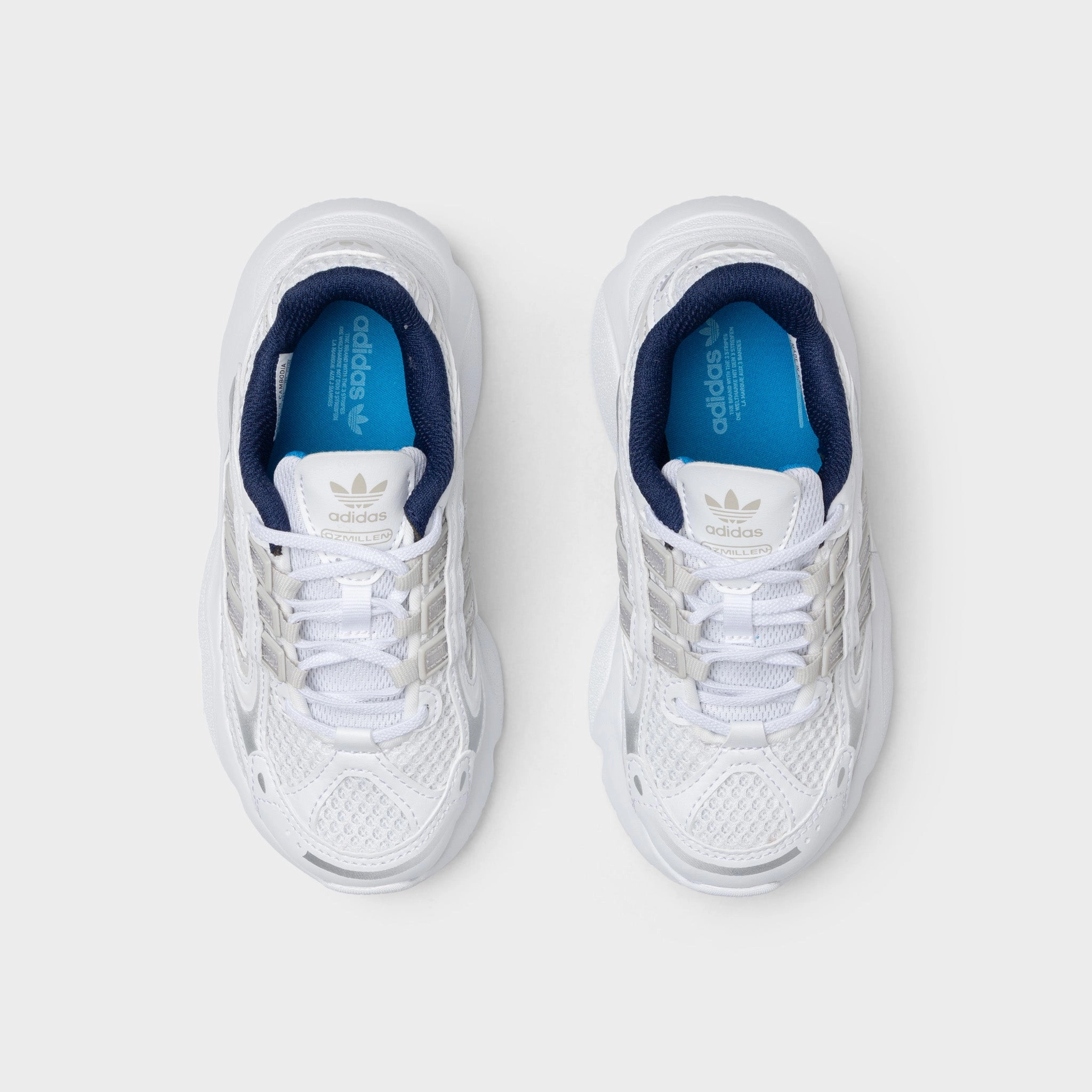 adidas Childrens' Ozmillen White / Grey - Bright Blue