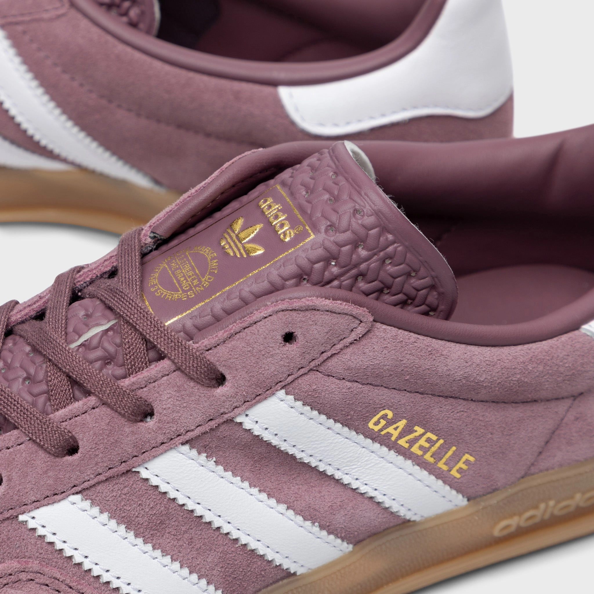adidas Women's Gazelle Indoor Shadow Fig / White - Gum