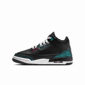 Air Jordan 3 Retro GS - BLACK/HYPER JADE