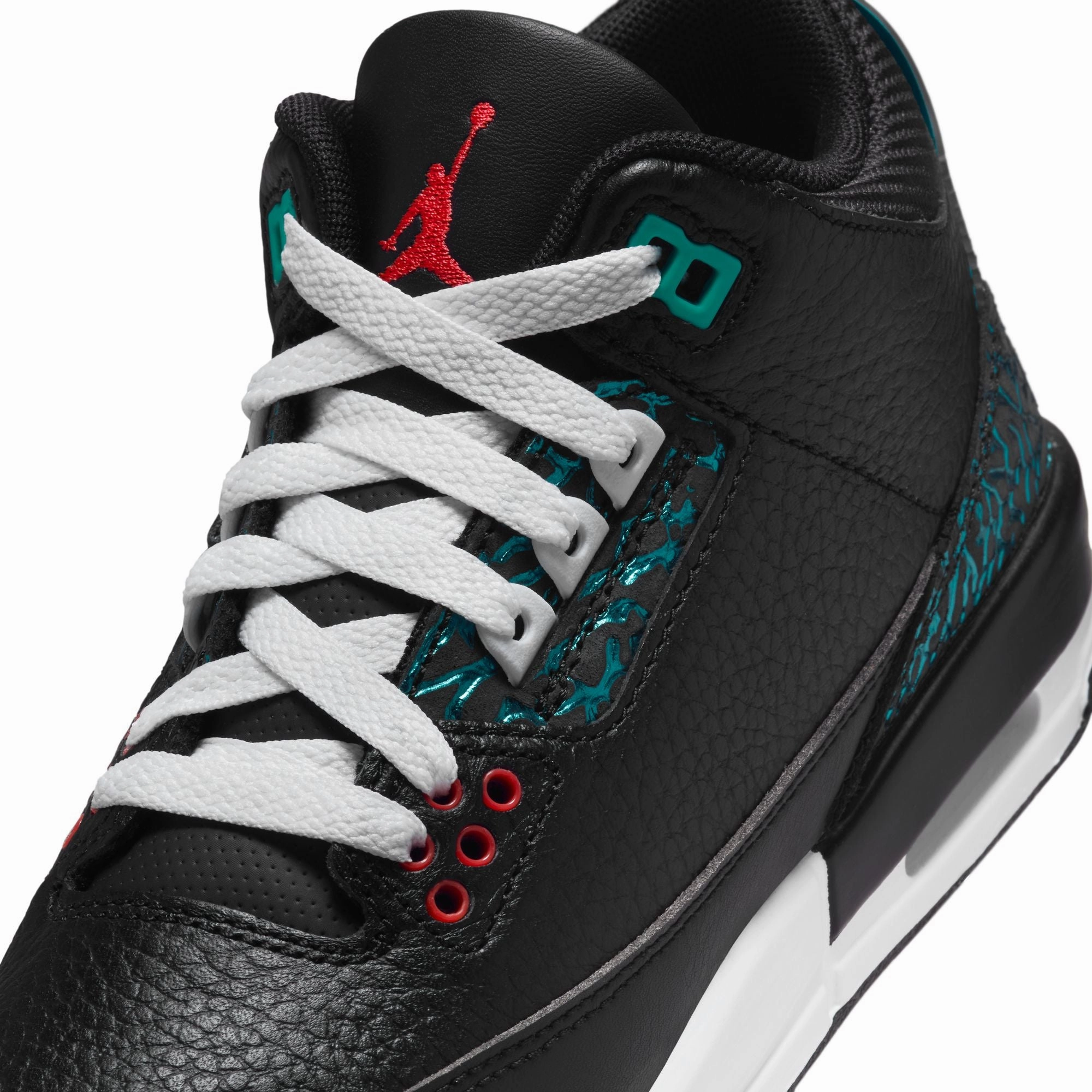 Air Jordan 3 Retro GS - BLACK/HYPER JADE