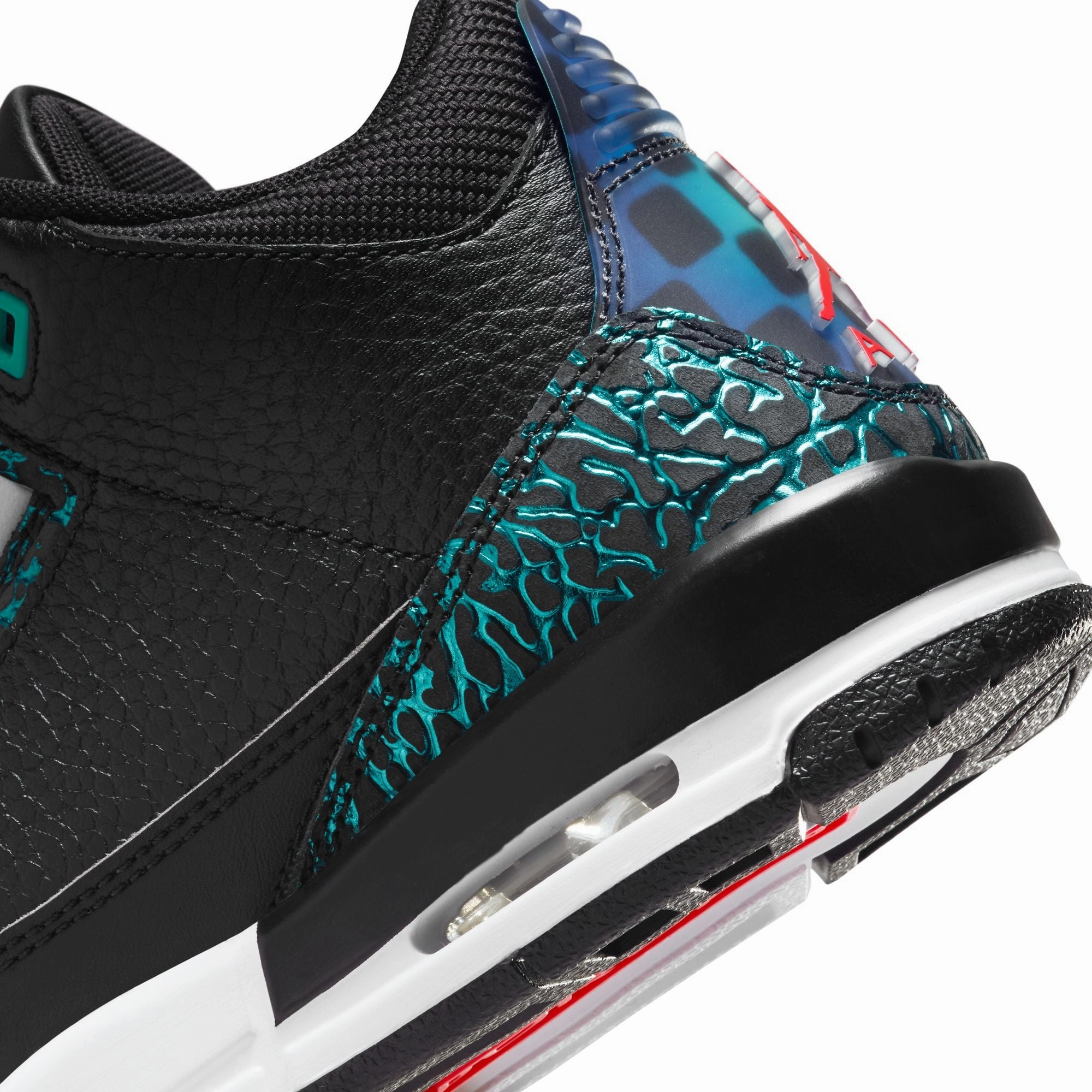 Air Jordan 3 Retro GS - BLACK/HYPER JADE