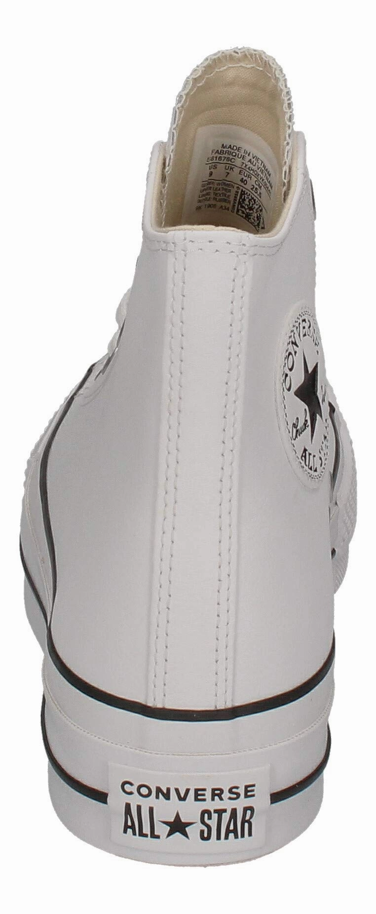 Converse Damen Chuck Taylor All Star Lift Clean Sneakers. White White Black. 36.5 EU