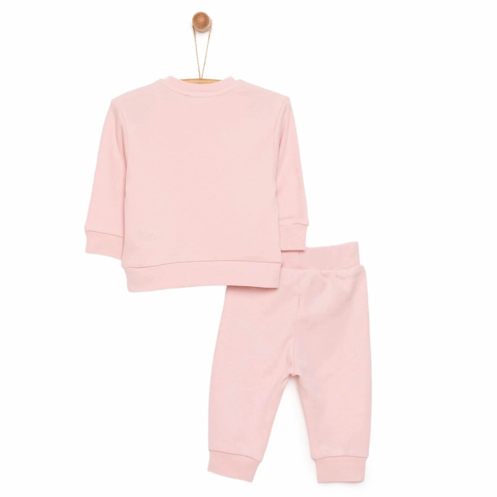 HelloBaby Baby Girl Sweatshirt Footless Bottom - Powder