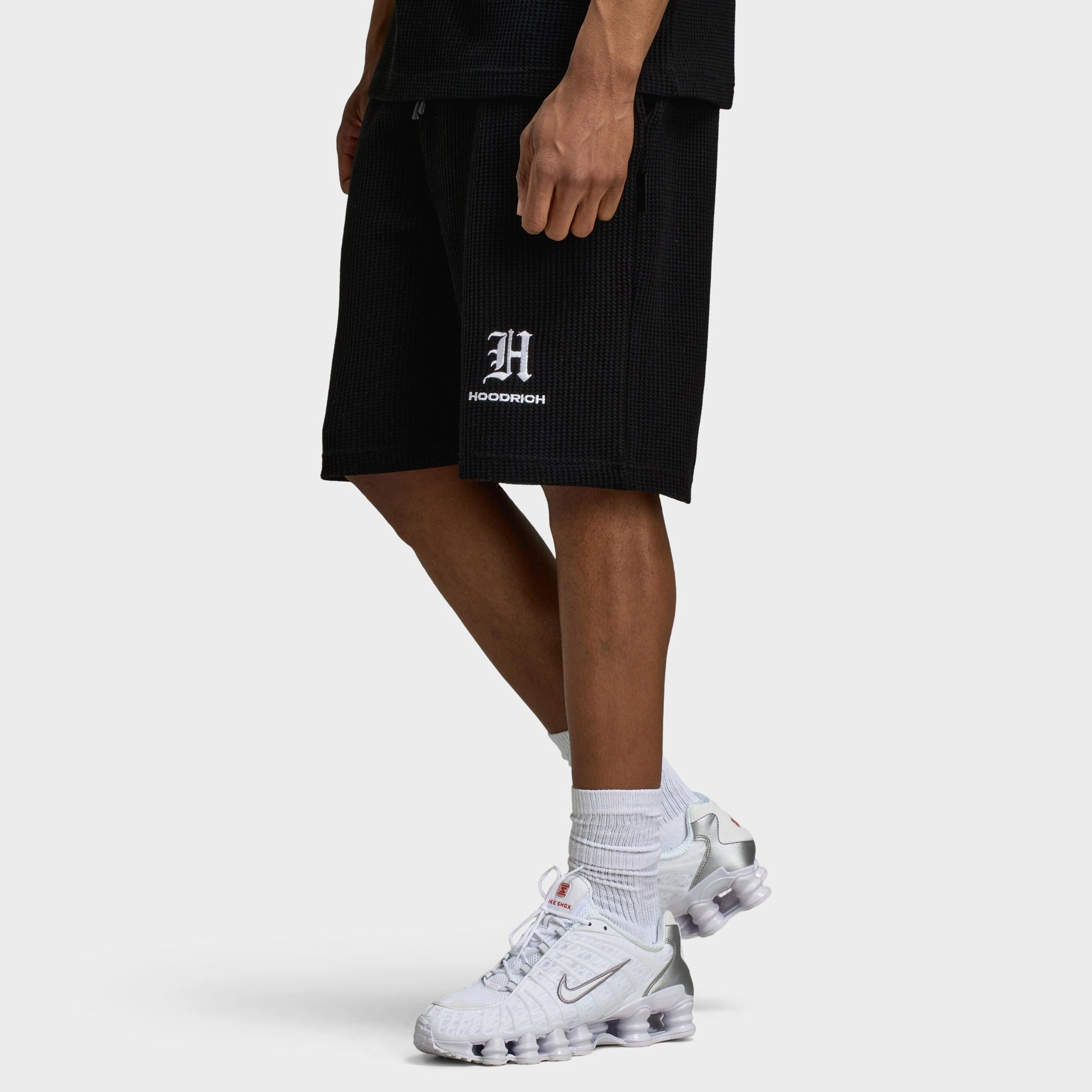 Hoodrich Chroma Waffle Oversized Shorts Black / White