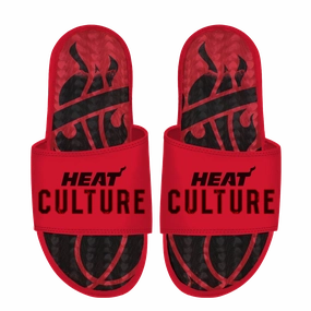 Islide HEAT Culture: Blood Red Wordmark Gel Sandals