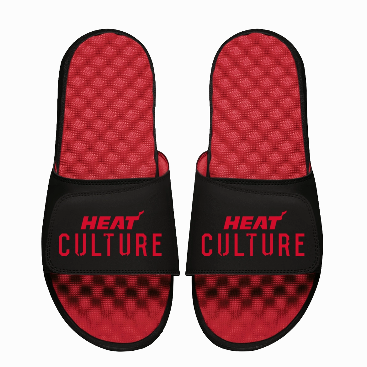 Islide HEAT Culture: Blood Red Wordmark Sandals