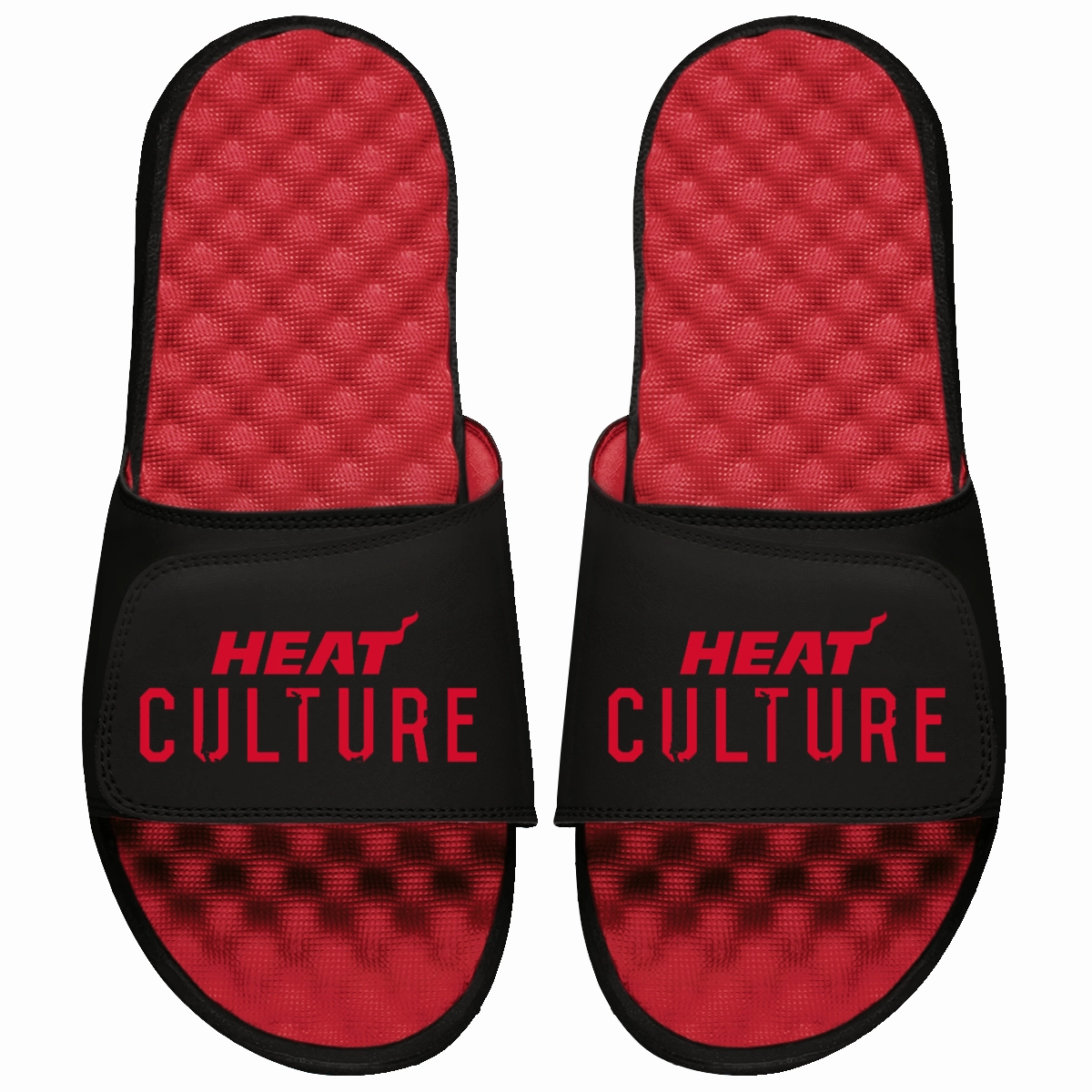 Islide HEAT Culture: Blood Red Wordmark Sandals