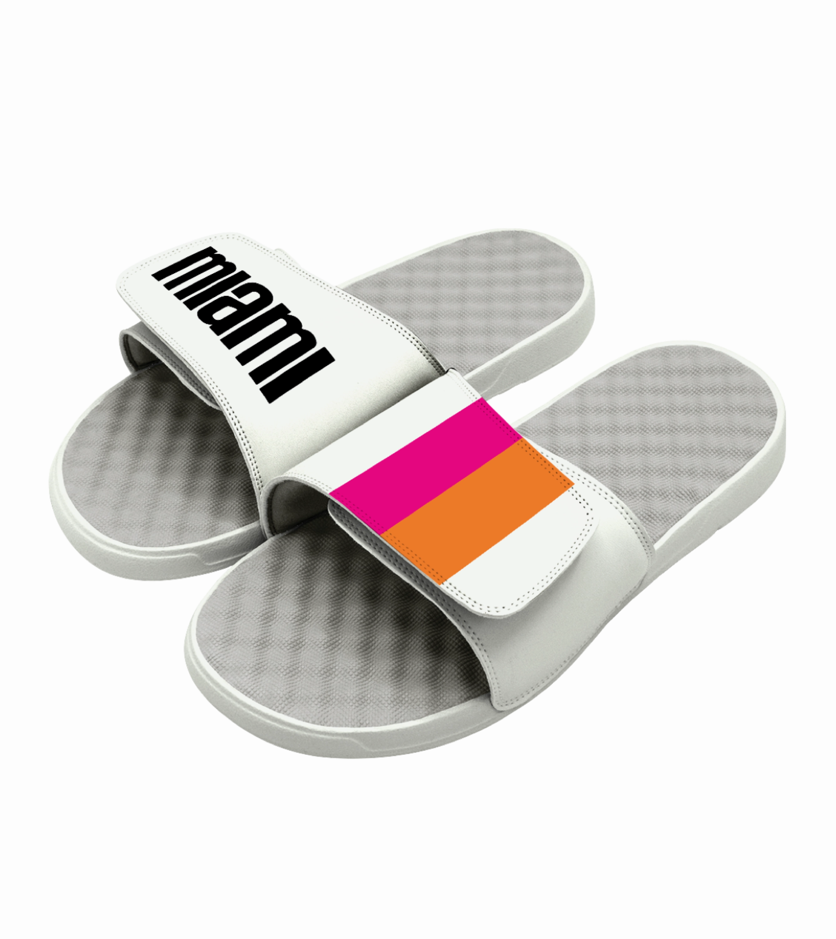 Islide Miami Floridians White Sandals