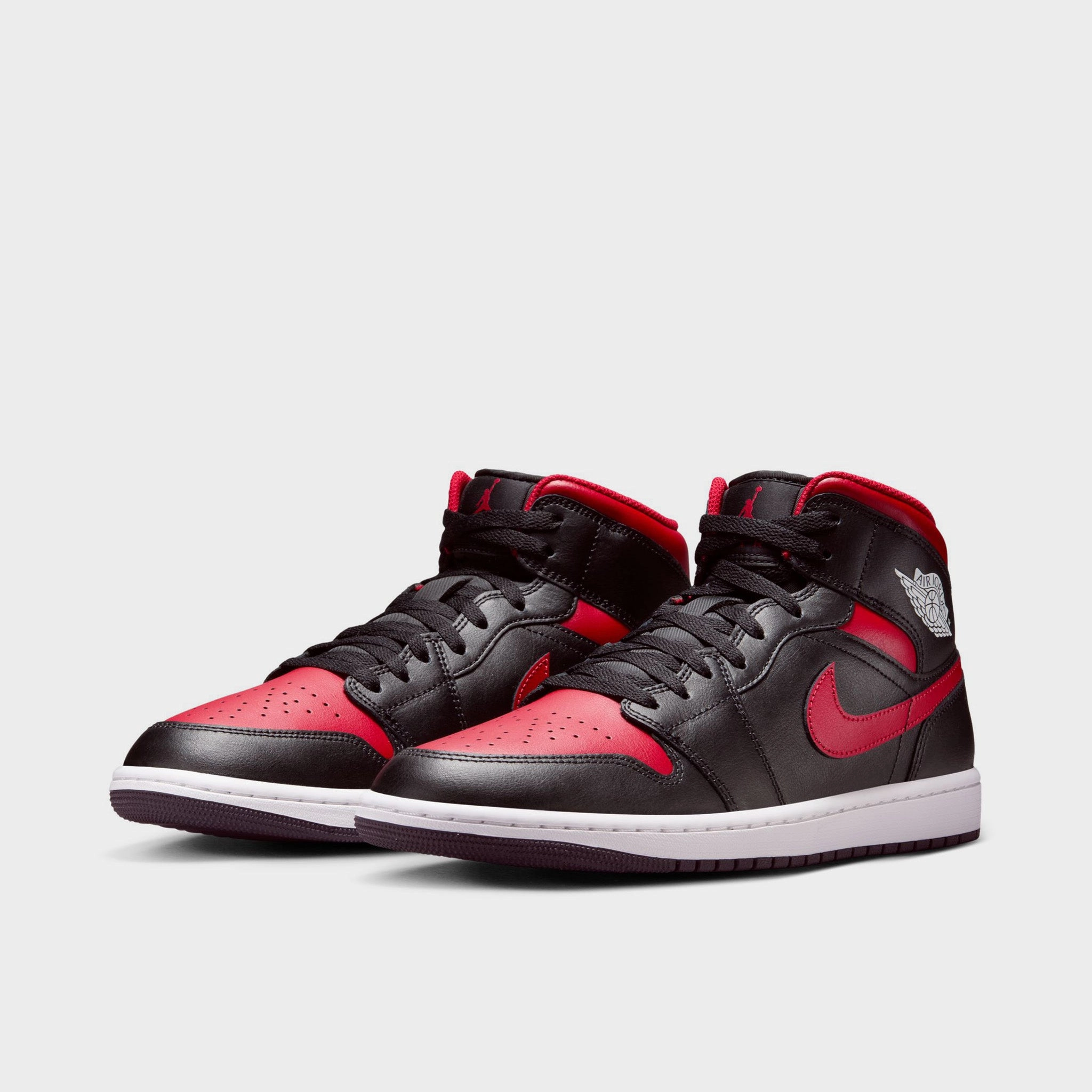 Jordan 1 Mid Black / Varsity Red - Summit White