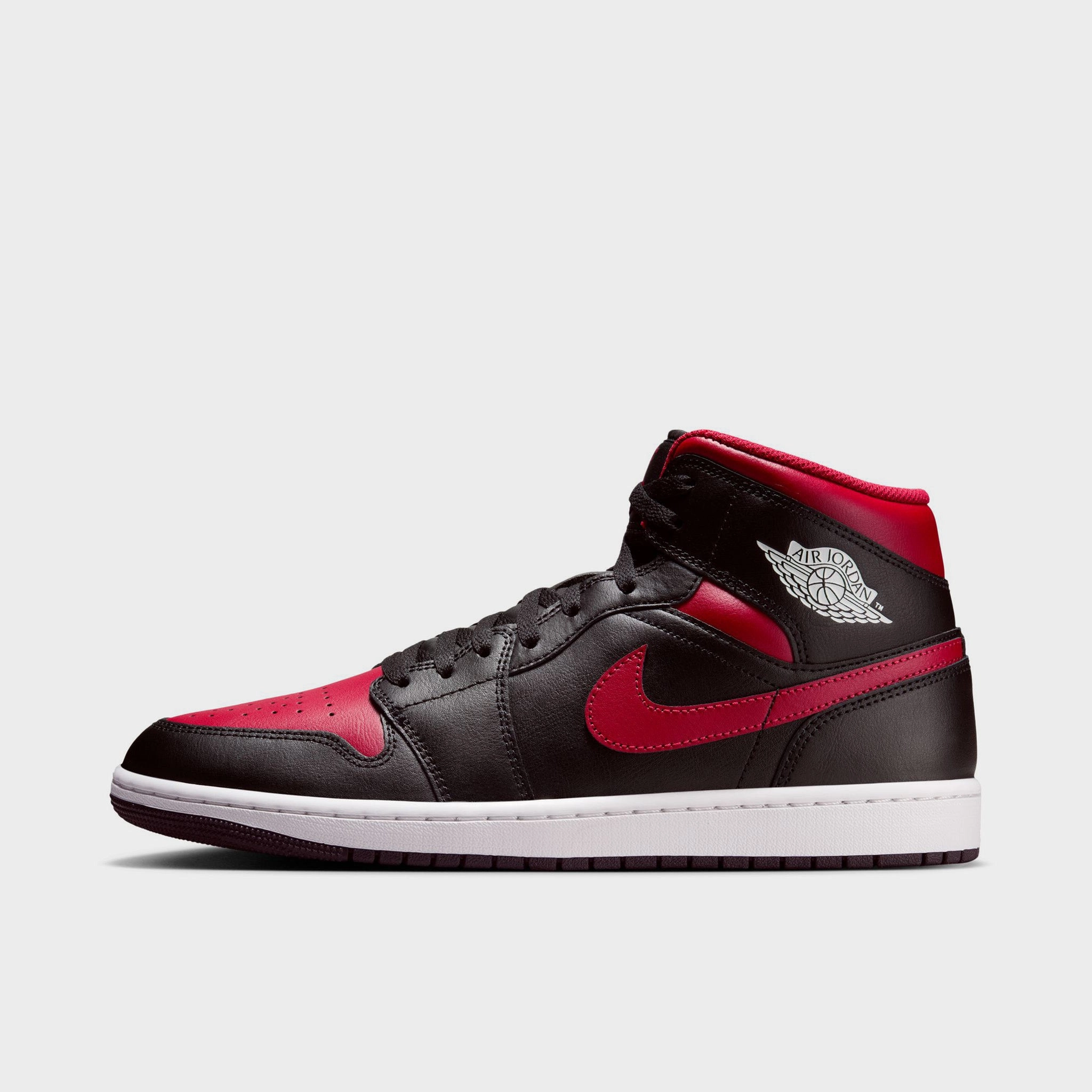 Jordan 1 Mid Black / Varsity Red - Summit White