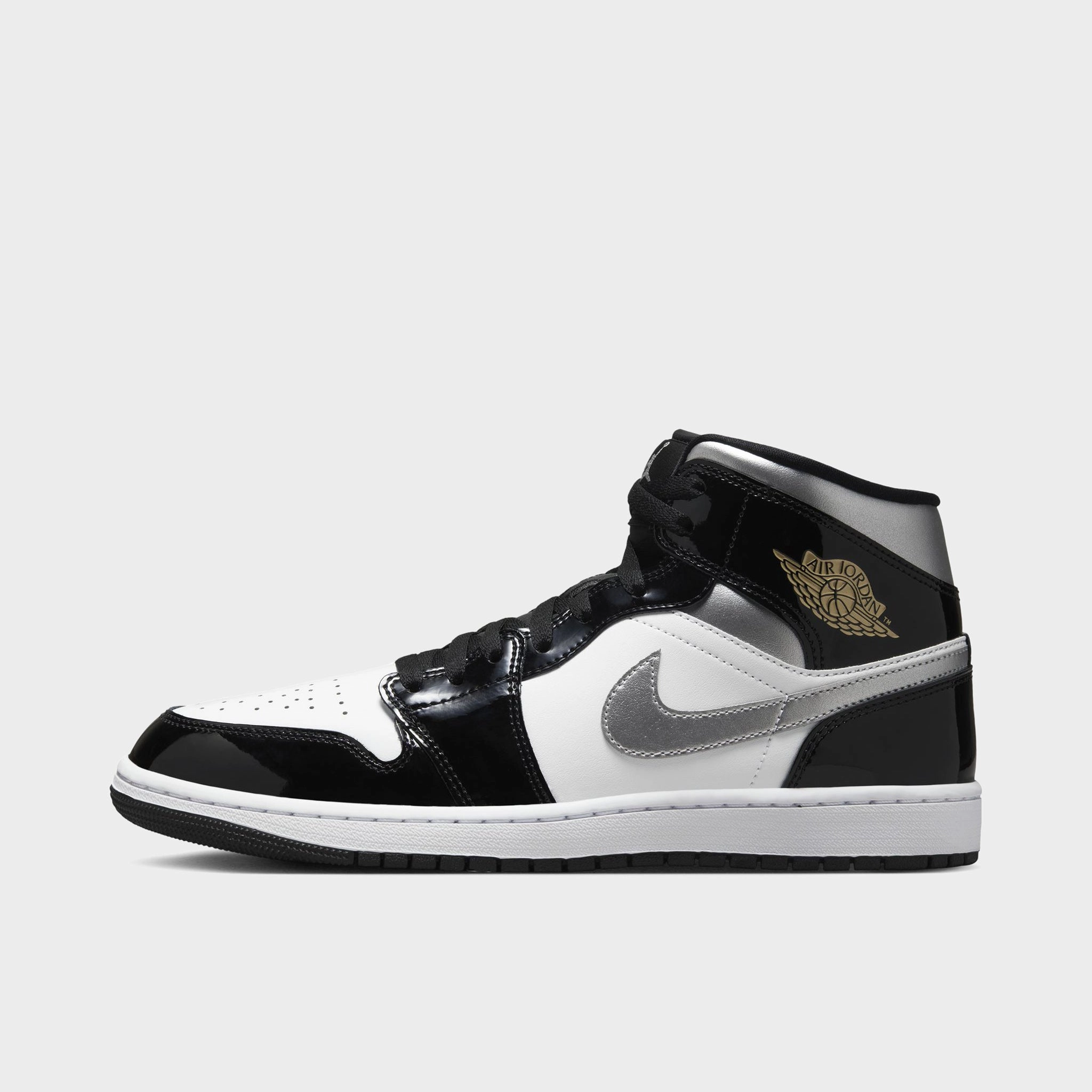 Jordan 1 Mid SE Black / Metallic Silver - White