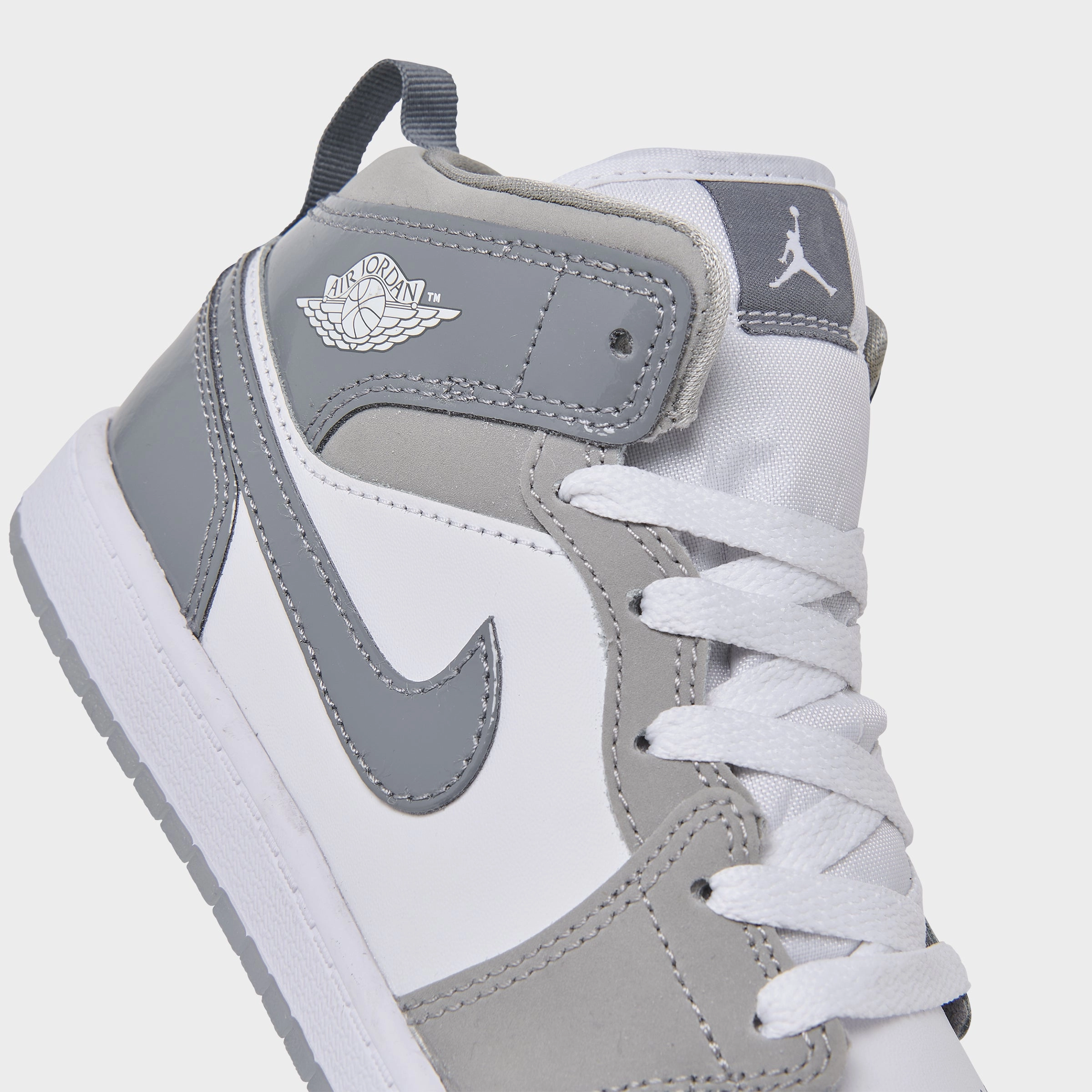 Jordan 1 Mid SE PS White / Cool Grey - Medium Grey