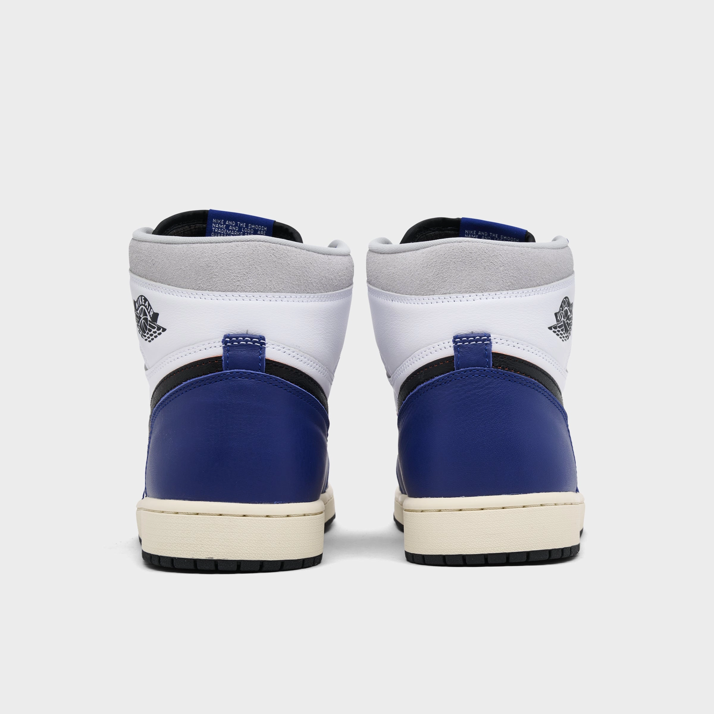 Jordan 1 Retro High OG White / Black / Neutral Grey - Deep Royal Blue
