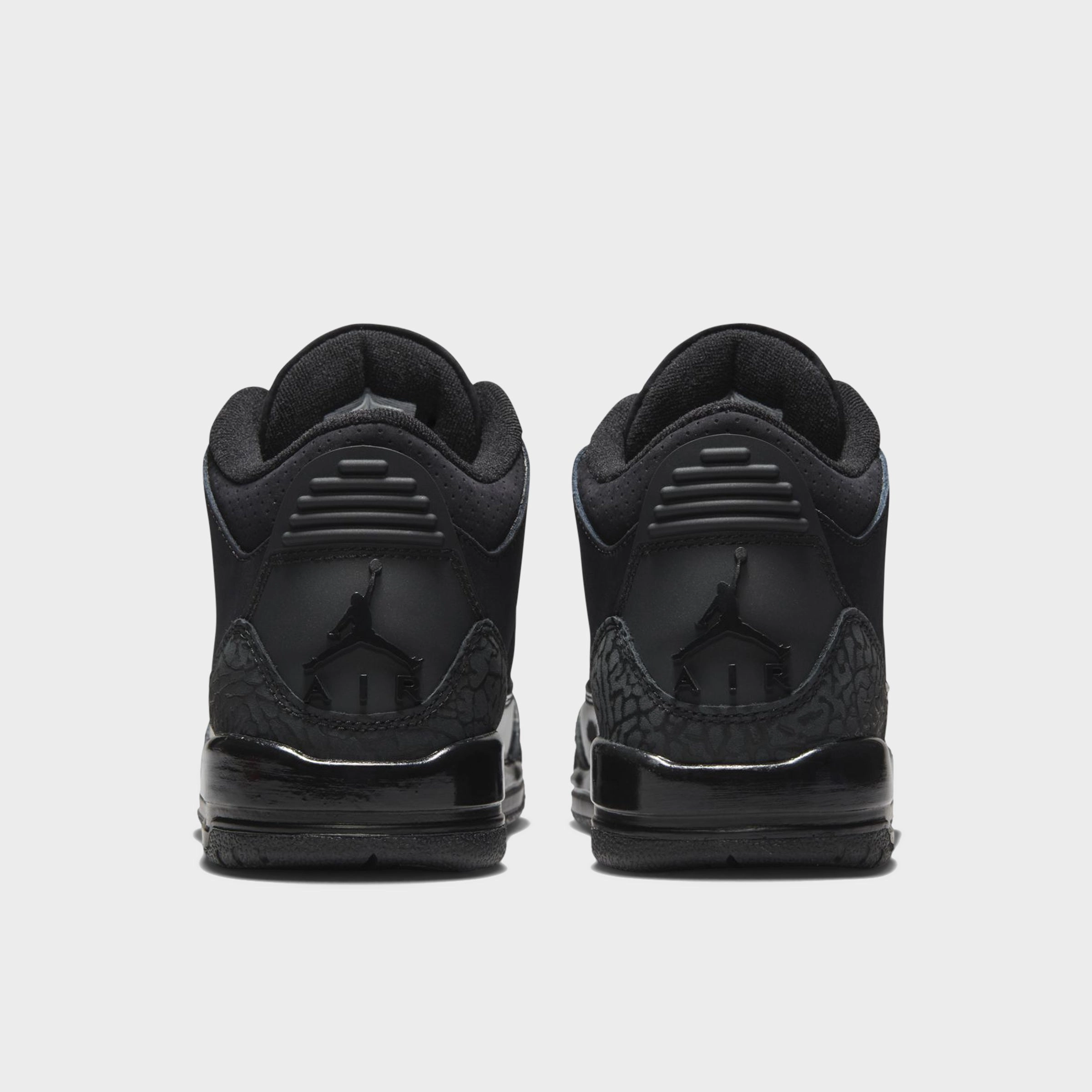 Jordan 3 Retro GS Black / Dark Charcoal - White