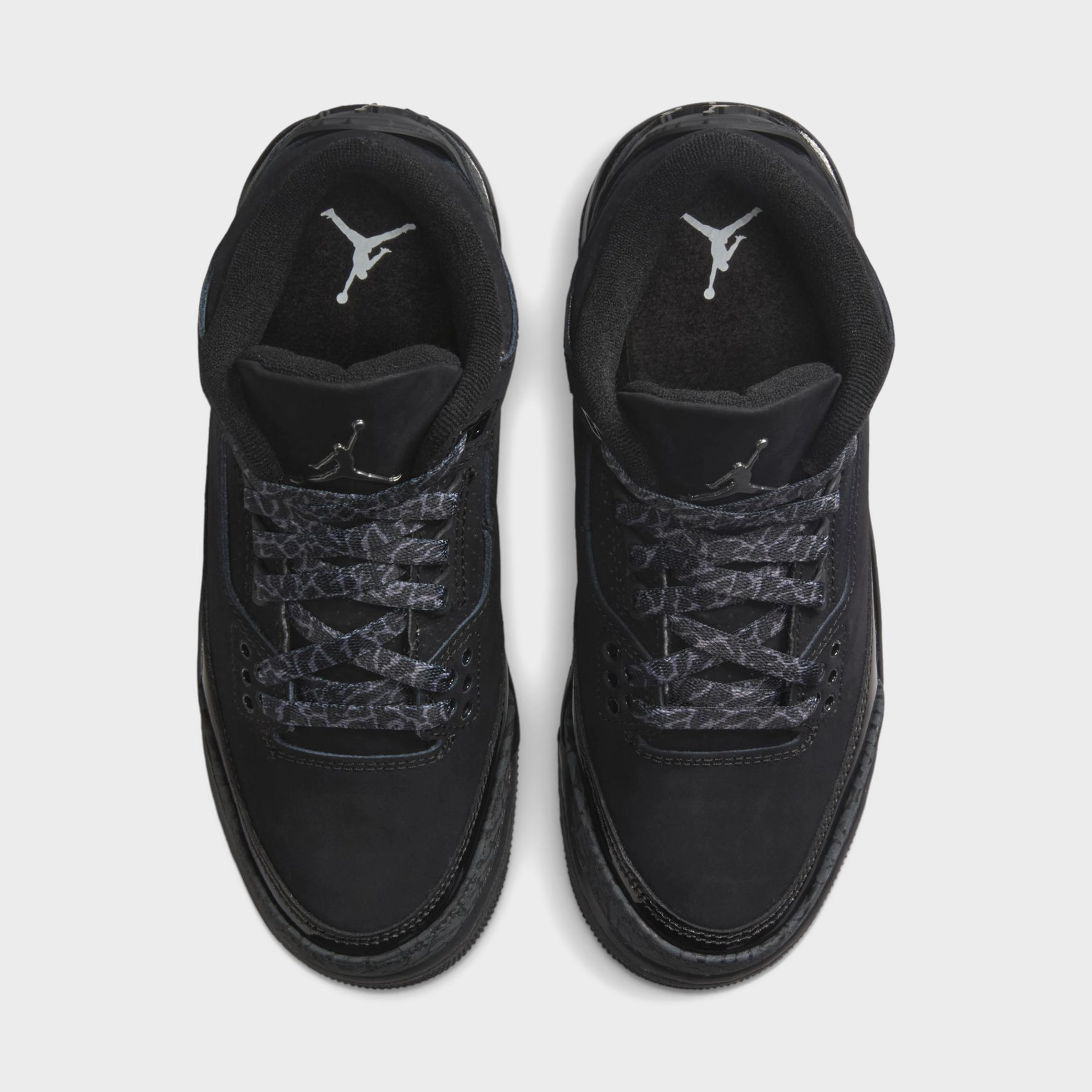 Jordan 3 Retro GS Black / Dark Charcoal - White