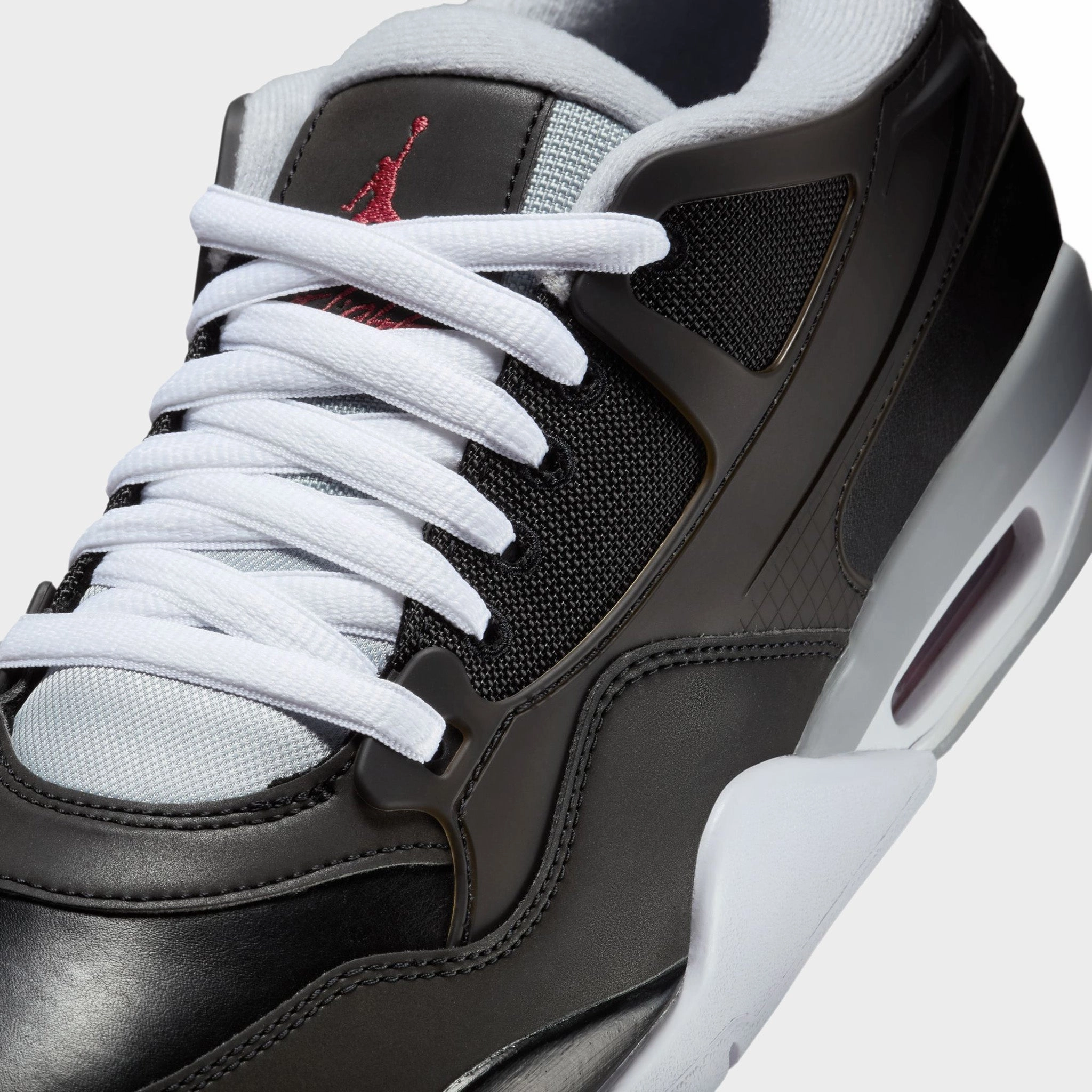 Jordan 4 RM PRM Black / Fire Red - Wolf Grey