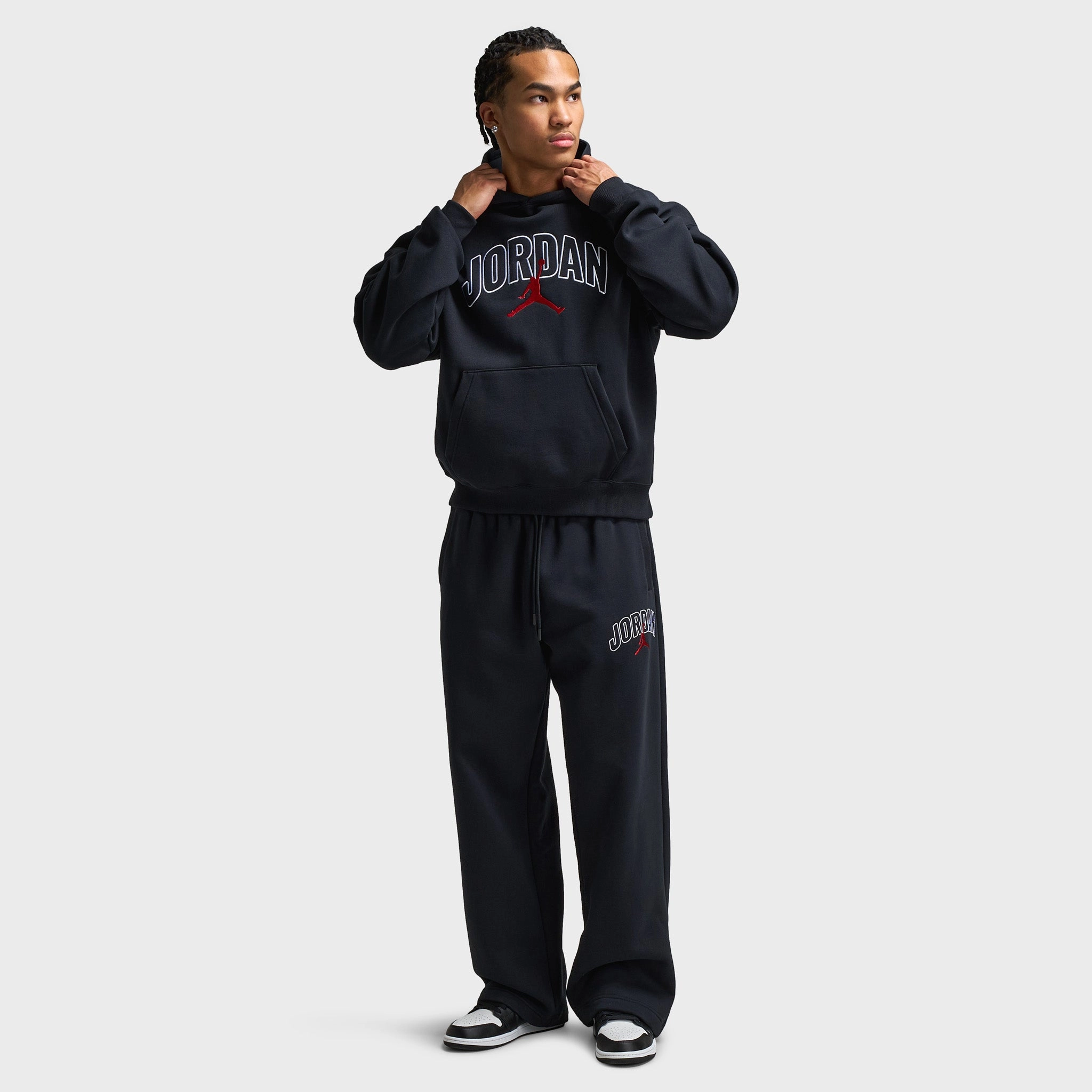 Jordan Brooklyn Oversized Graphic Pants Black / Gym Red
