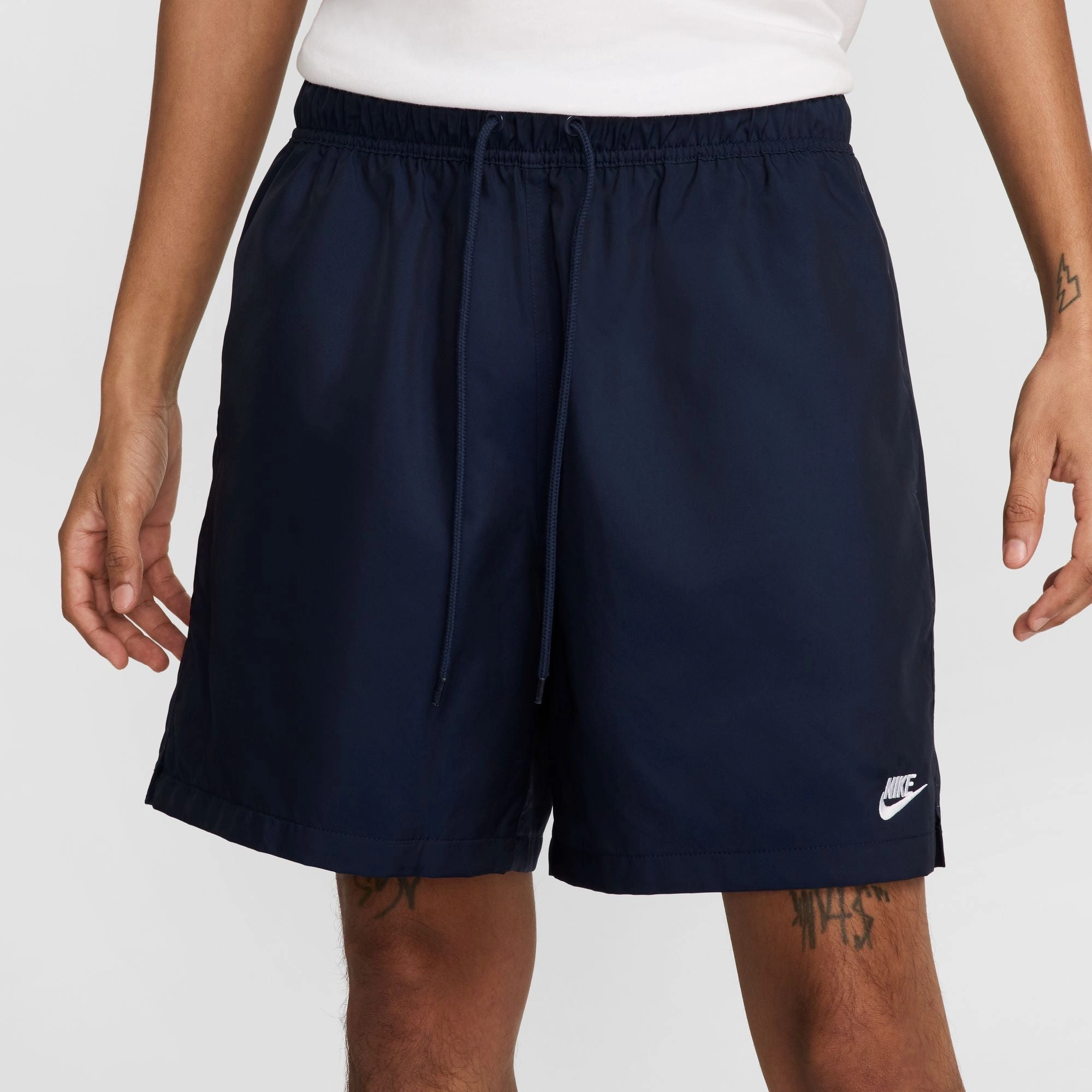 Men's Nike Woven Flow Shorts - OBSIDIAN/WHITE