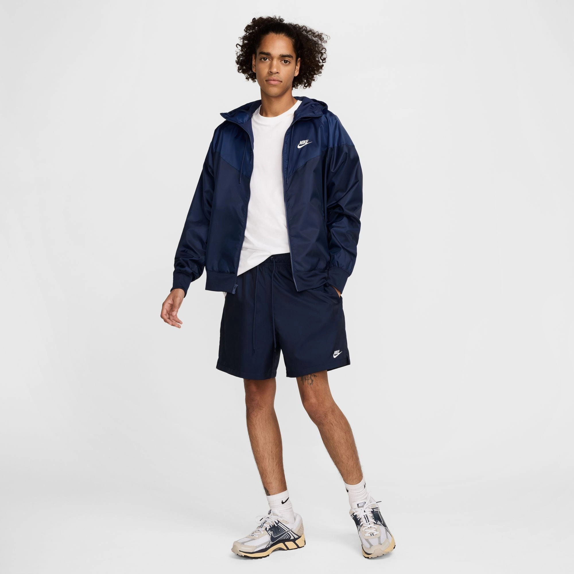 Men's Nike Woven Flow Shorts - OBSIDIAN/WHITE