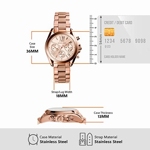 Michael Kors MK5799 Women's Bradshaw Mini Rose Gold-Tone Chronograph Watch