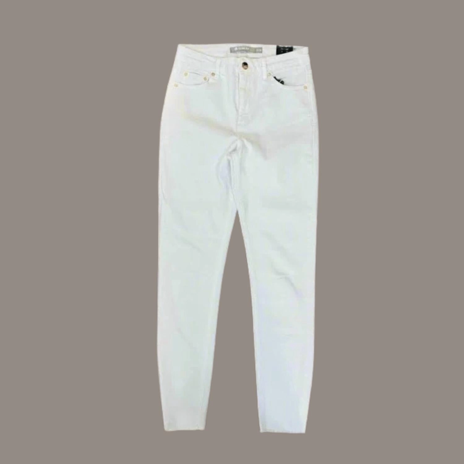 Mona High Rise Skinny Jeans In White
