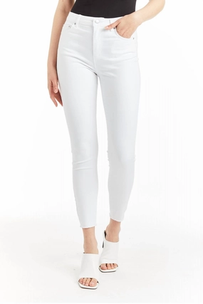Mona High Rise Skinny Jeans In White
