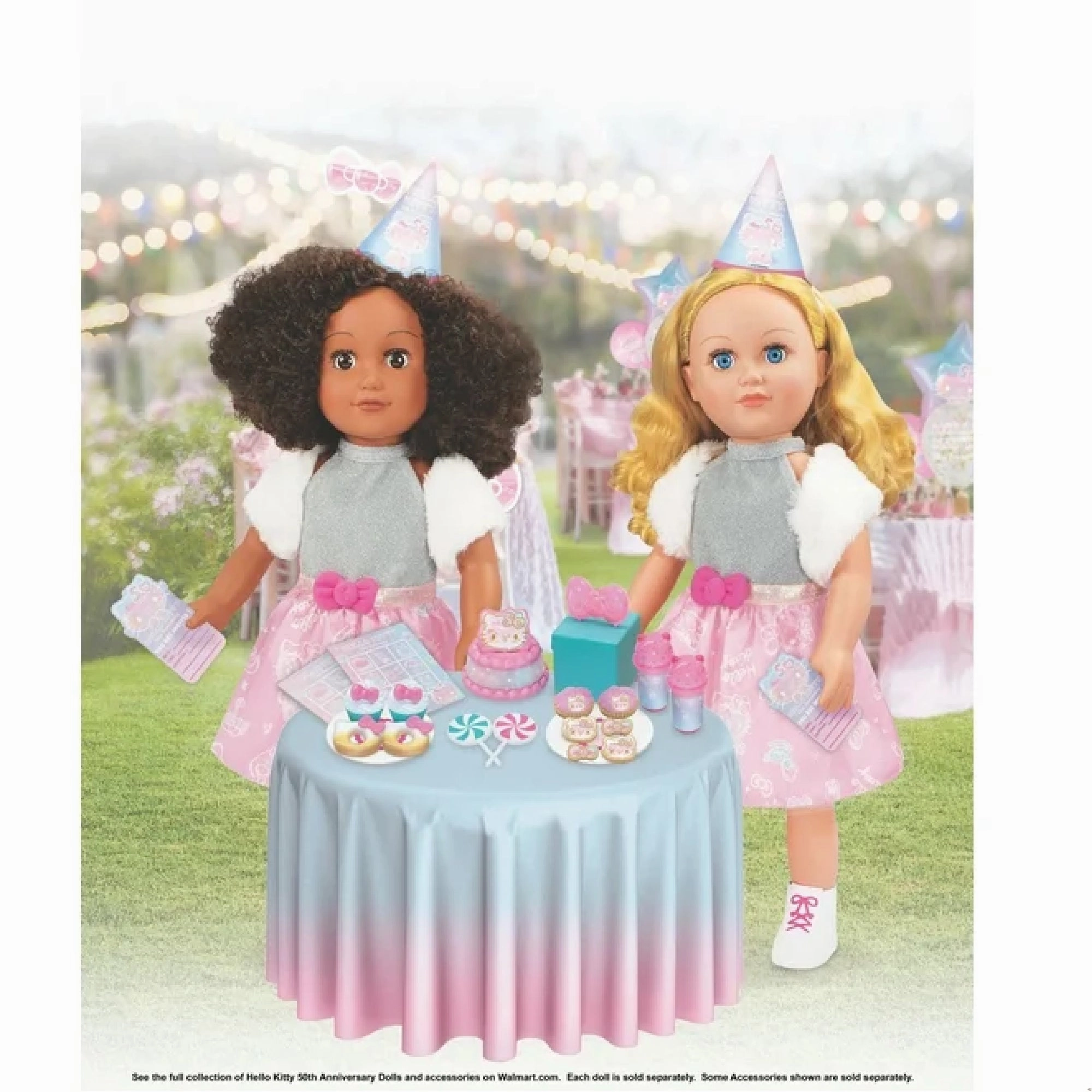 My Life As Poseable Hello Kitty 18" Doll, Blonde Hair, Blue Eyes, 50th Anniversary Edition