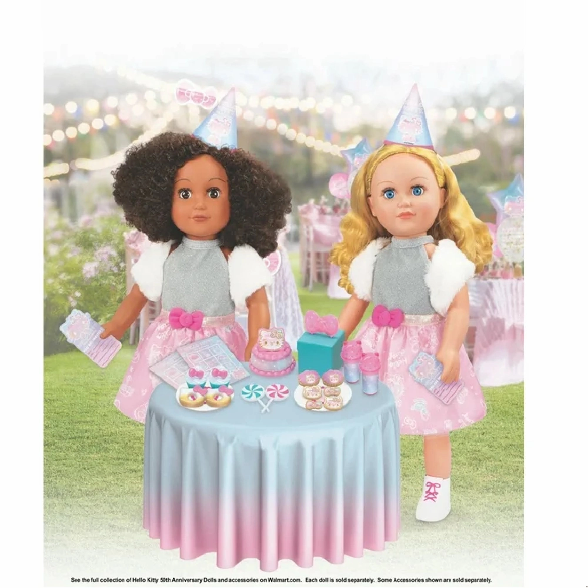 My Life As Poseable Hello Kitty 18" Doll, Blonde Hair, Blue Eyes, 50th Anniversary Edition