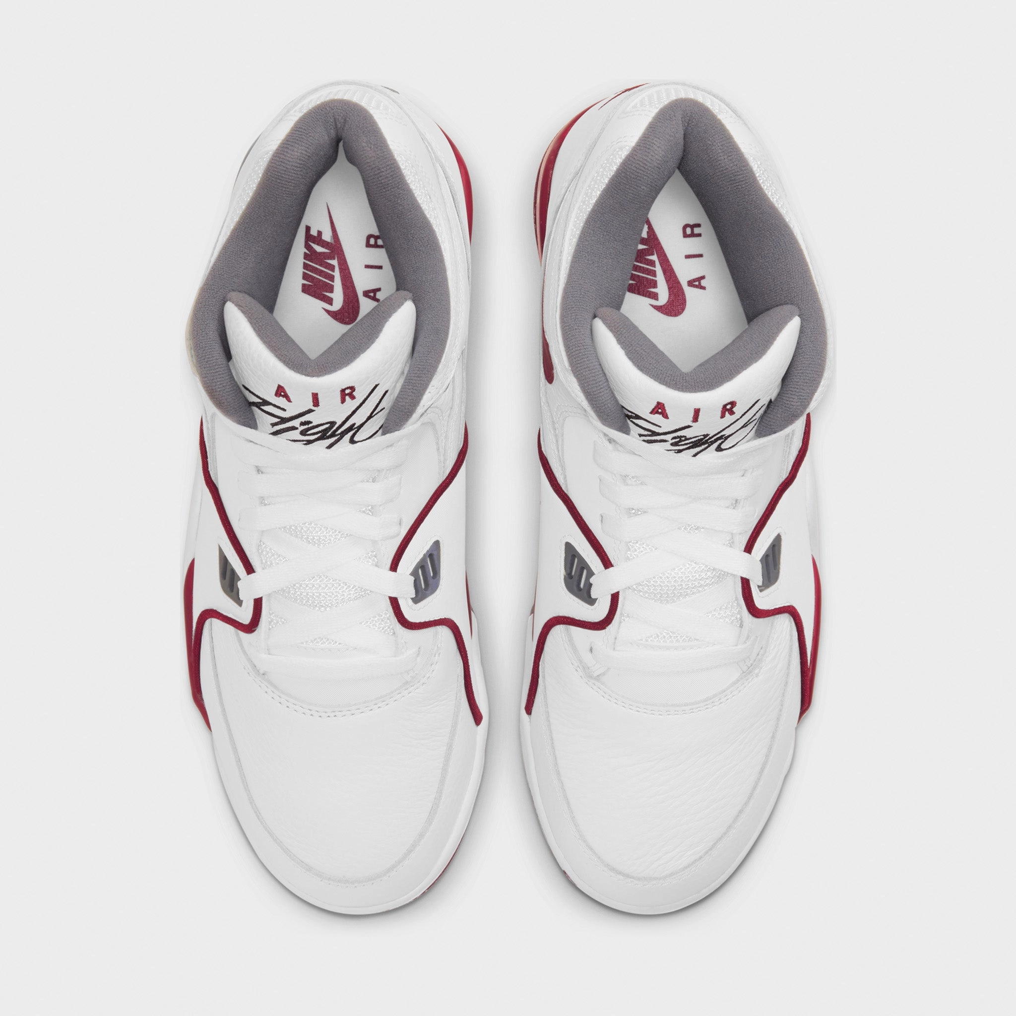 Nike Air Flight 89 White / Team Red - Smoke Grey