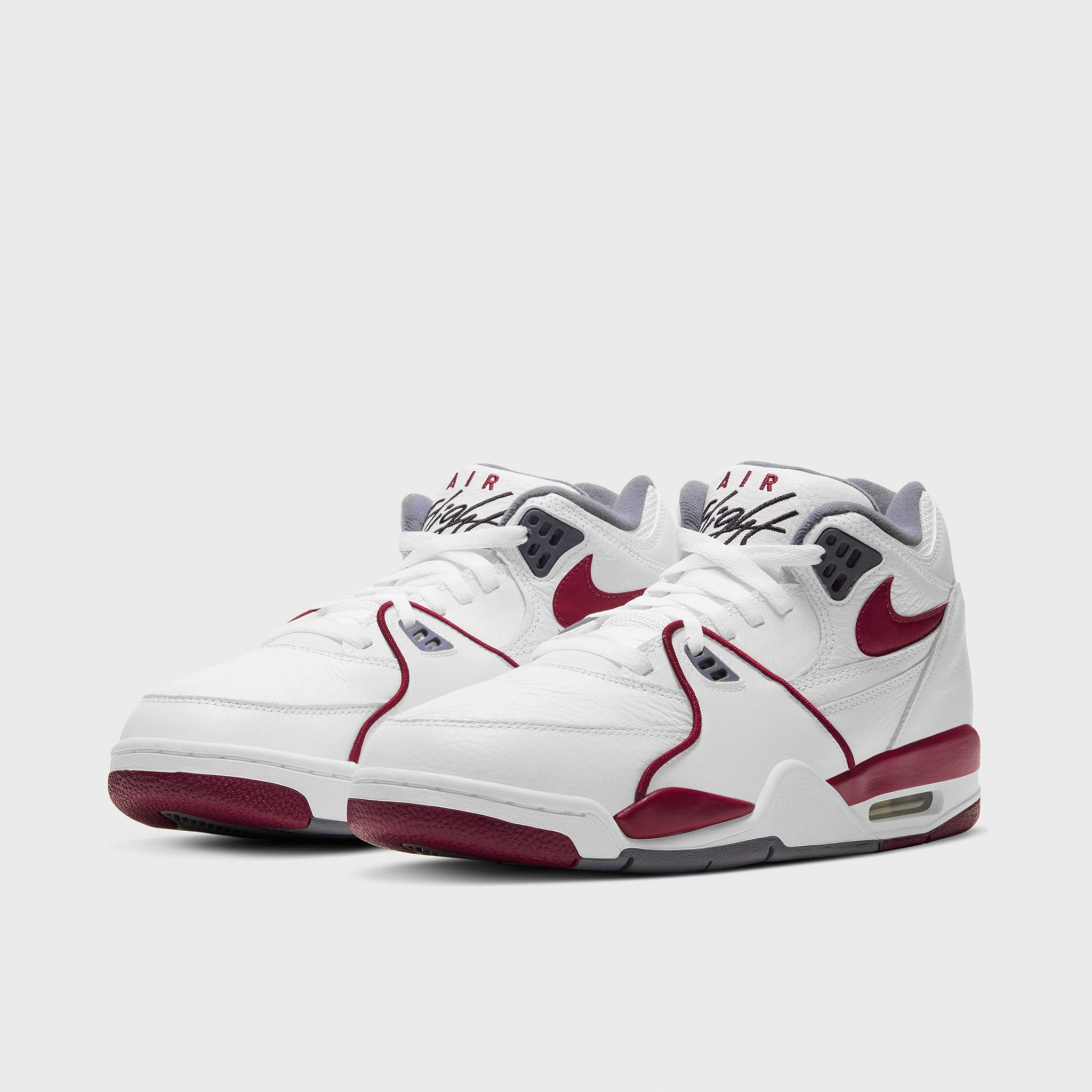 Nike Air Flight 89 White / Team Red - Smoke Grey