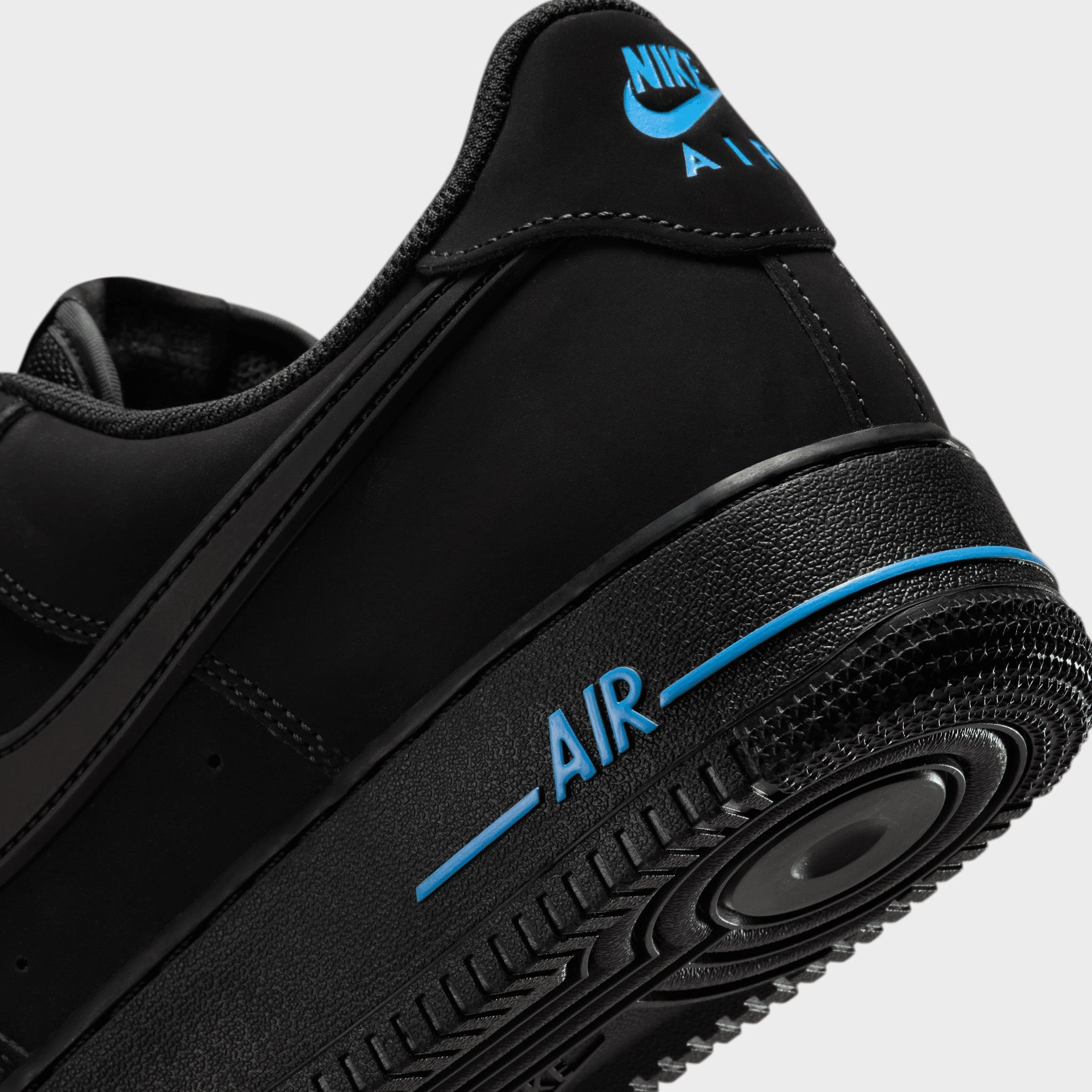 Nike Air Force 1 '07 Black / Black - University Blue