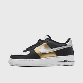 Nike Air Force 1 GS Black / Metallic Silver - White