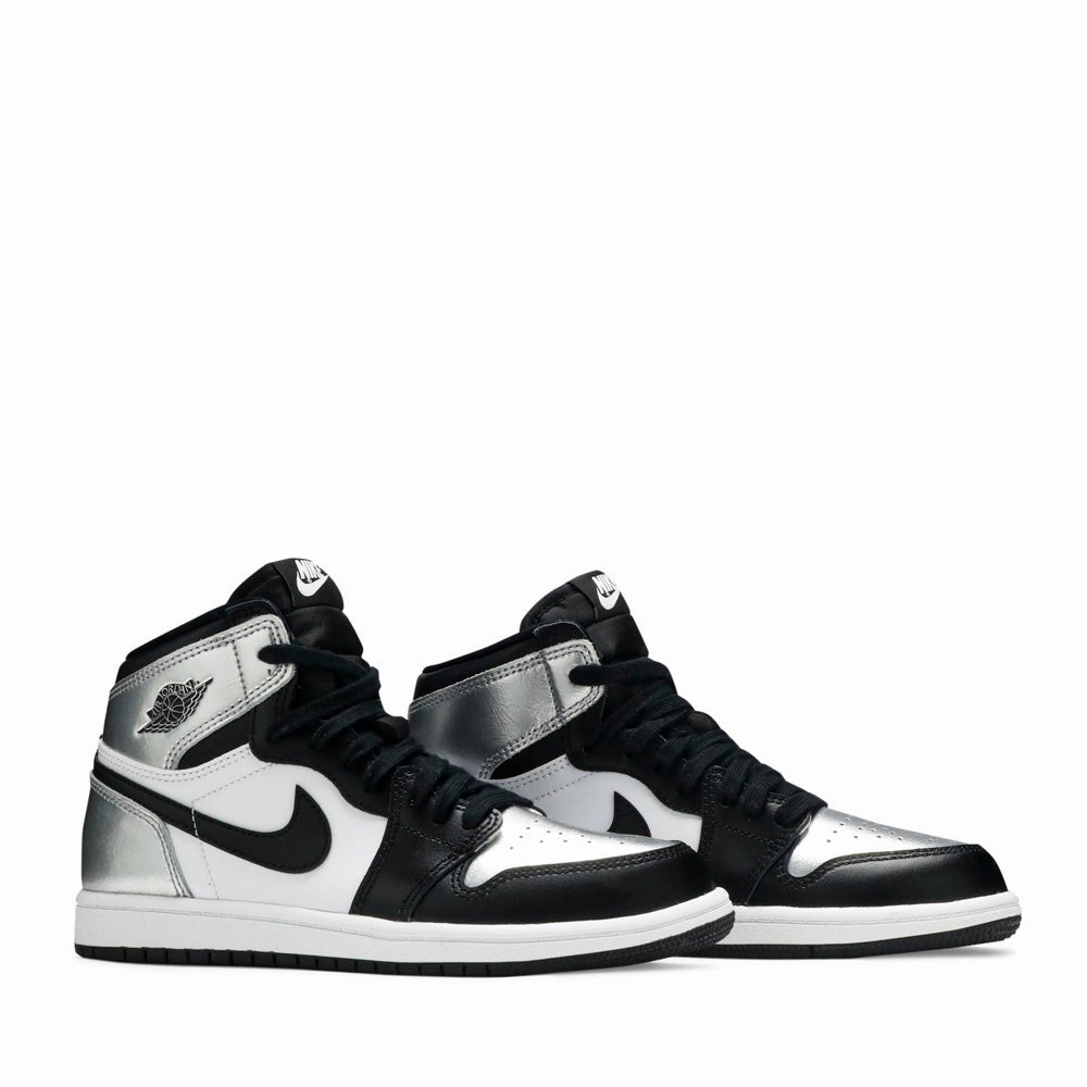 NIKE AIR JORDAN1 HIGH SILVER TOE PRESCHOOL -