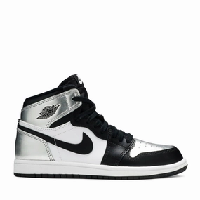 NIKE AIR JORDAN1 HIGH SILVER TOE PRESCHOOL -