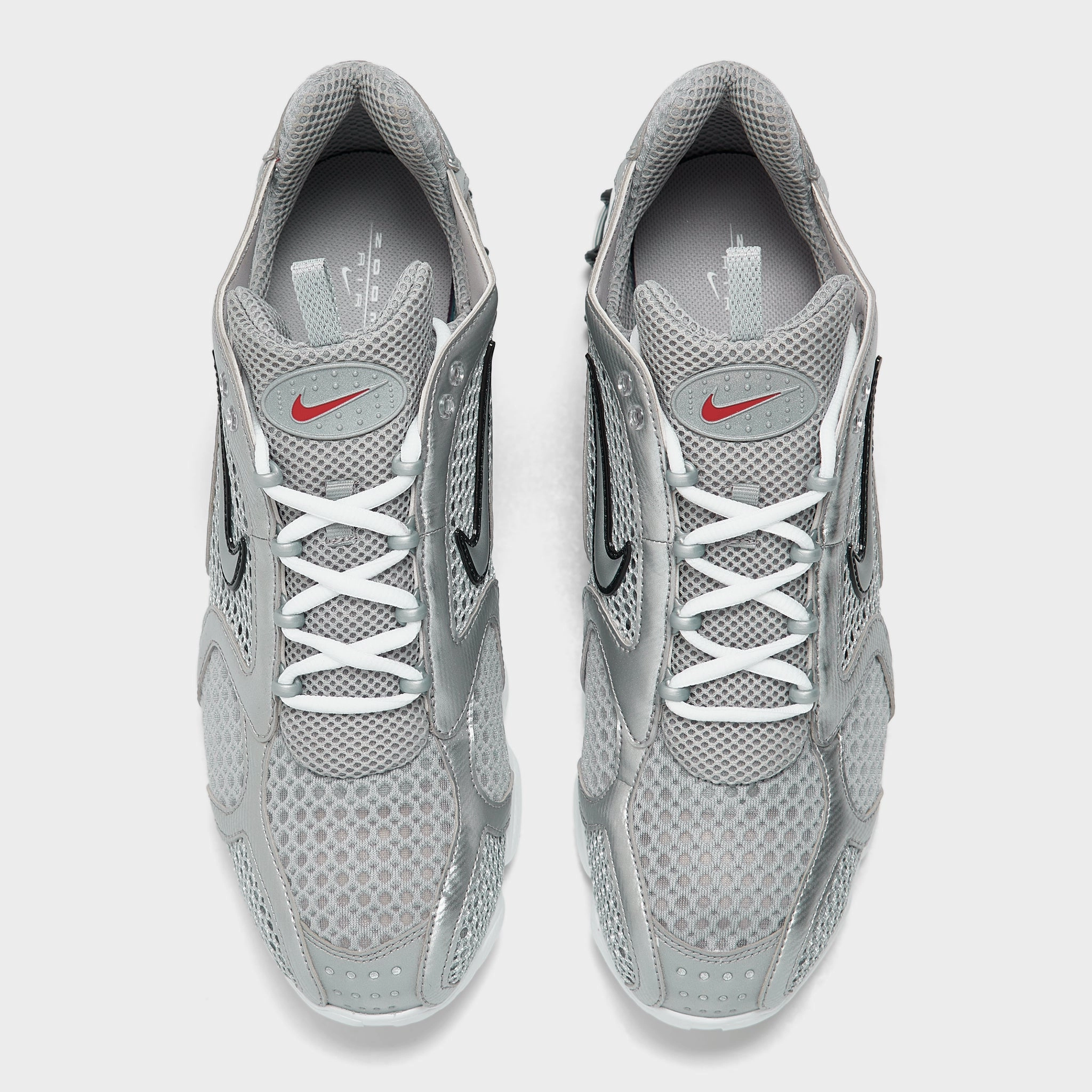Nike Air Zoom Spiridon Cage 2 TRK3 Light Smoke Grey / Metallic Silver - Cardinal Red