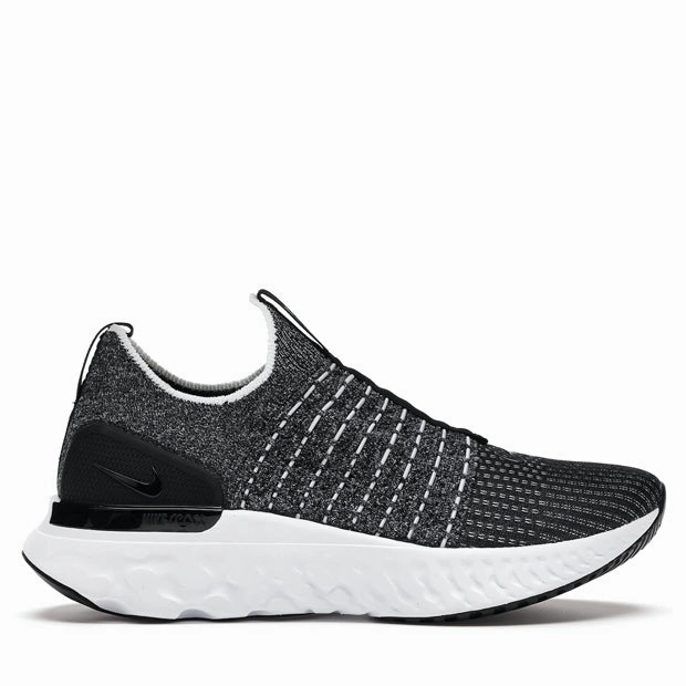 NIKE REACT PHANTOM RUN FLYKNIT 2 BLACK WHITE BLEND