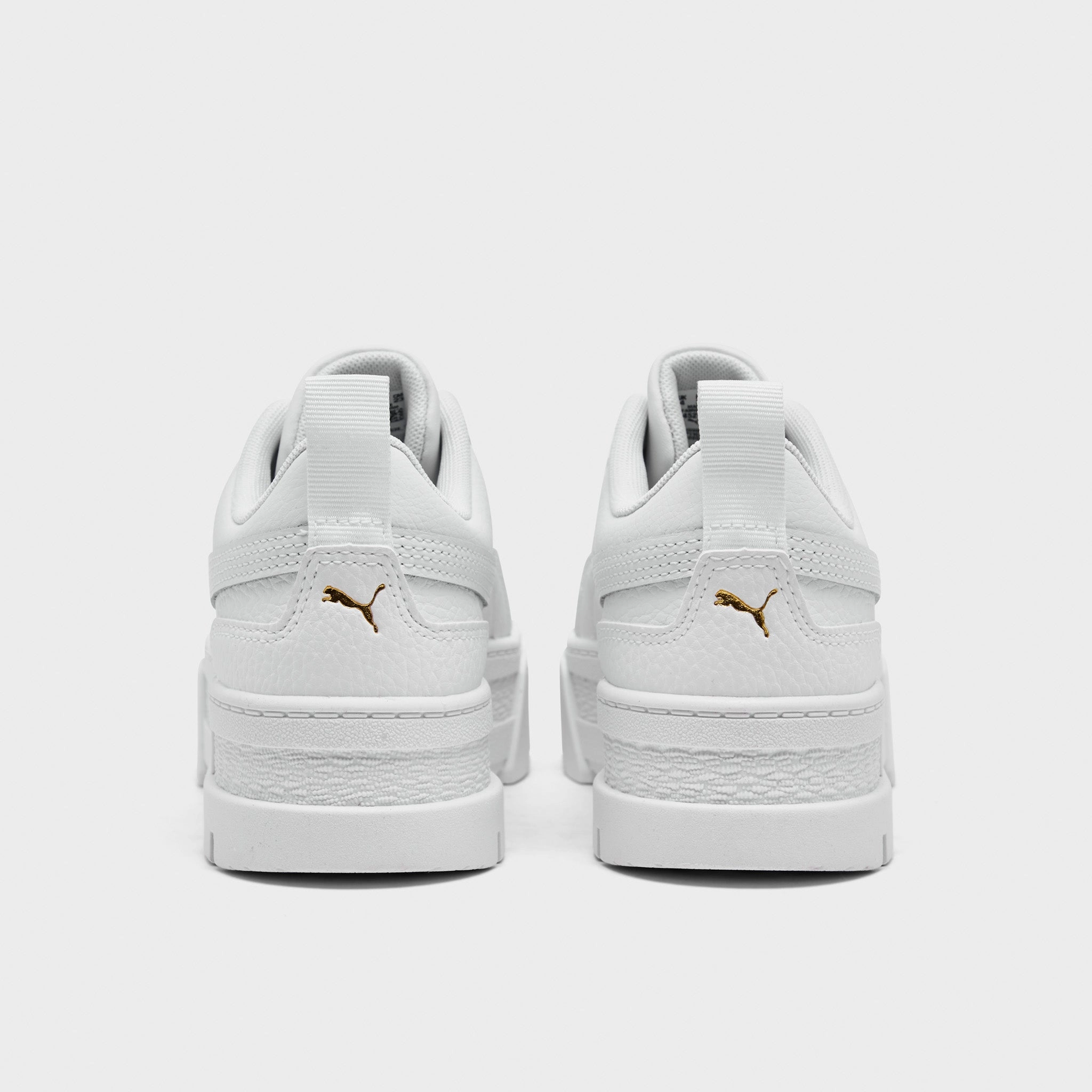 Puma Juniors' Mayze Leather Puma White / Puma Team Gold