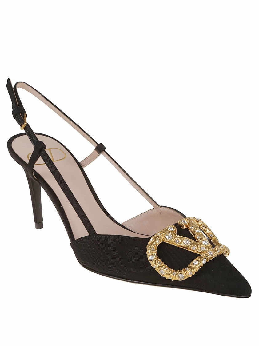Satin Slingback Pumps