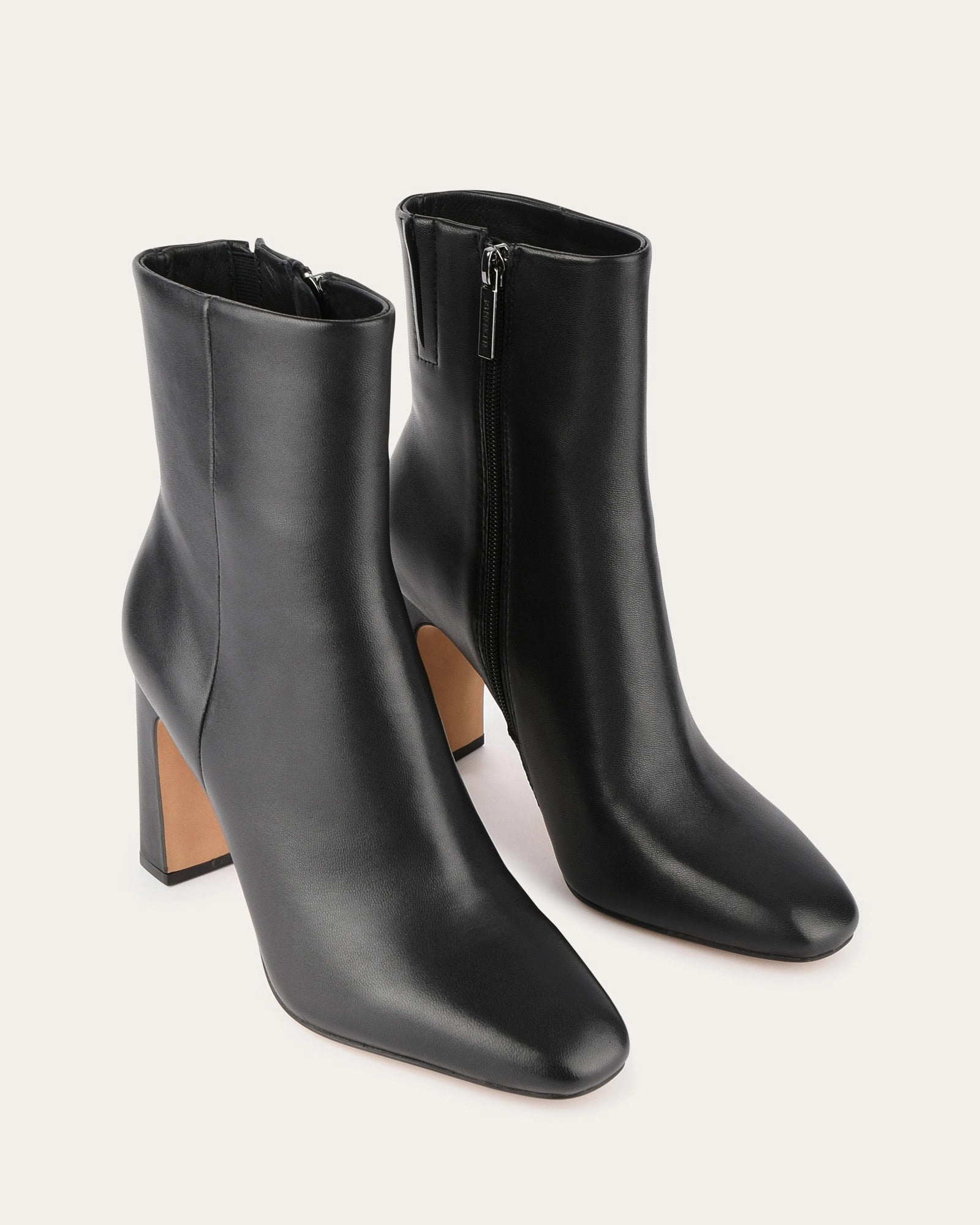 SUKI HIGH ANKLE BOOTS BLACK LEATHER