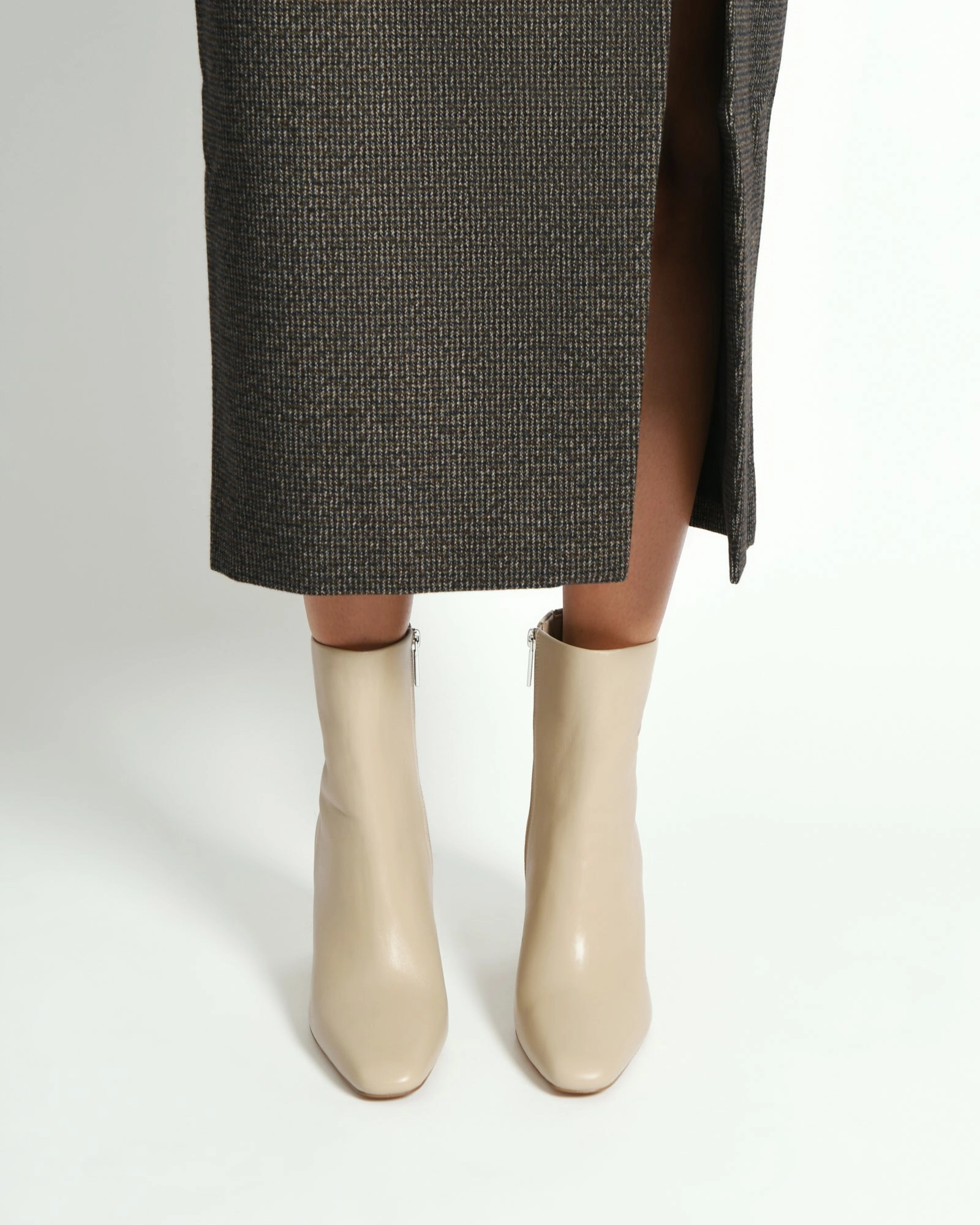 SUKI HIGH ANKLE BOOTS SAND LEATHER