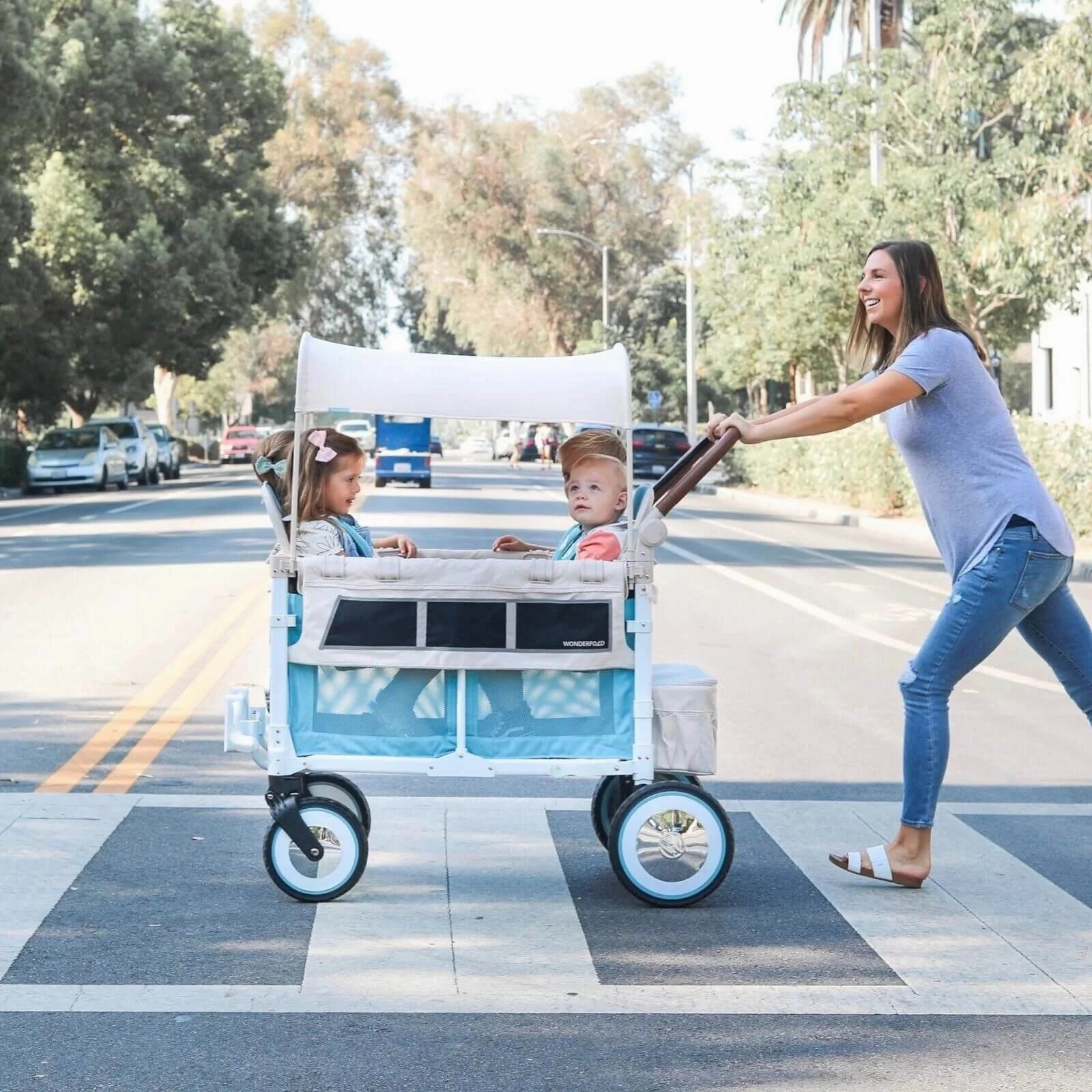 Wonderfold VW4 Volkswagen Stroller Wagon - Blue